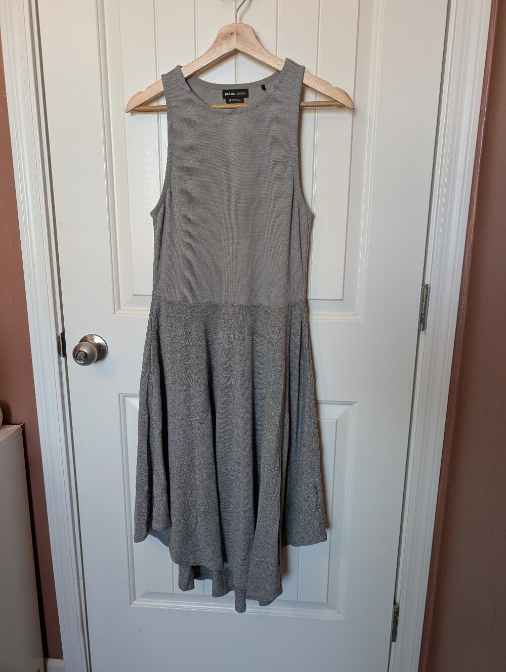 NWOT Prana Bayjour Midi Dress Medium Heathered Gray
